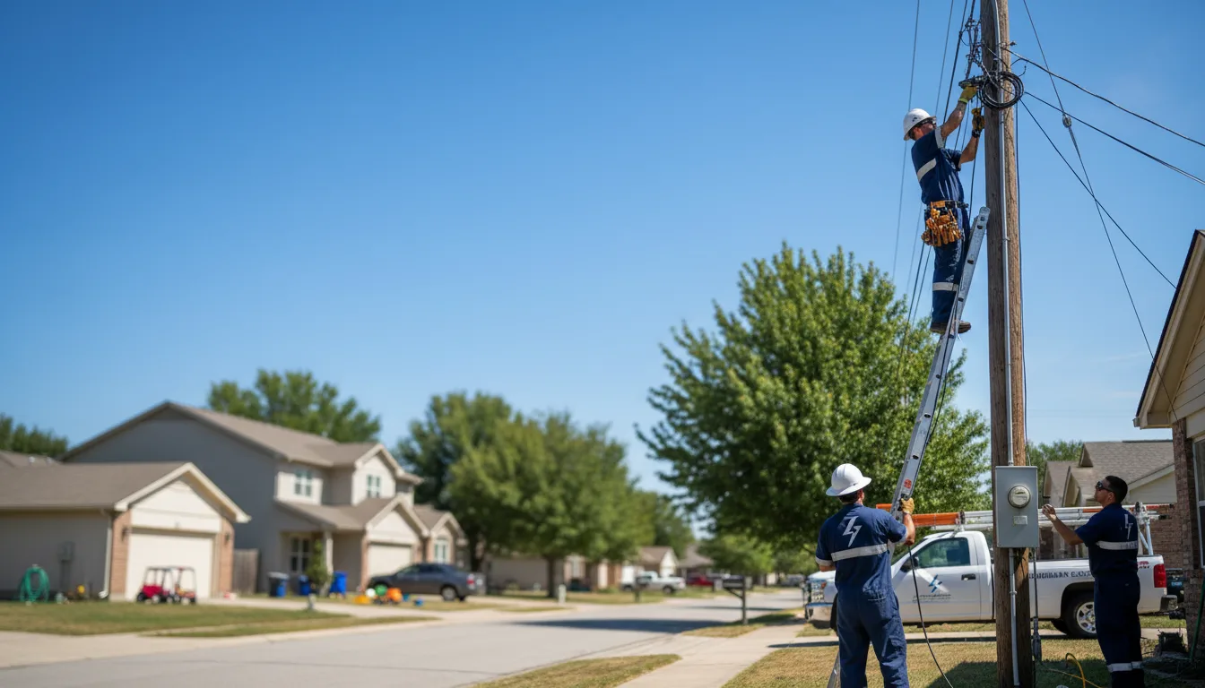 Residential electrician providing installation services in Tunas, MO